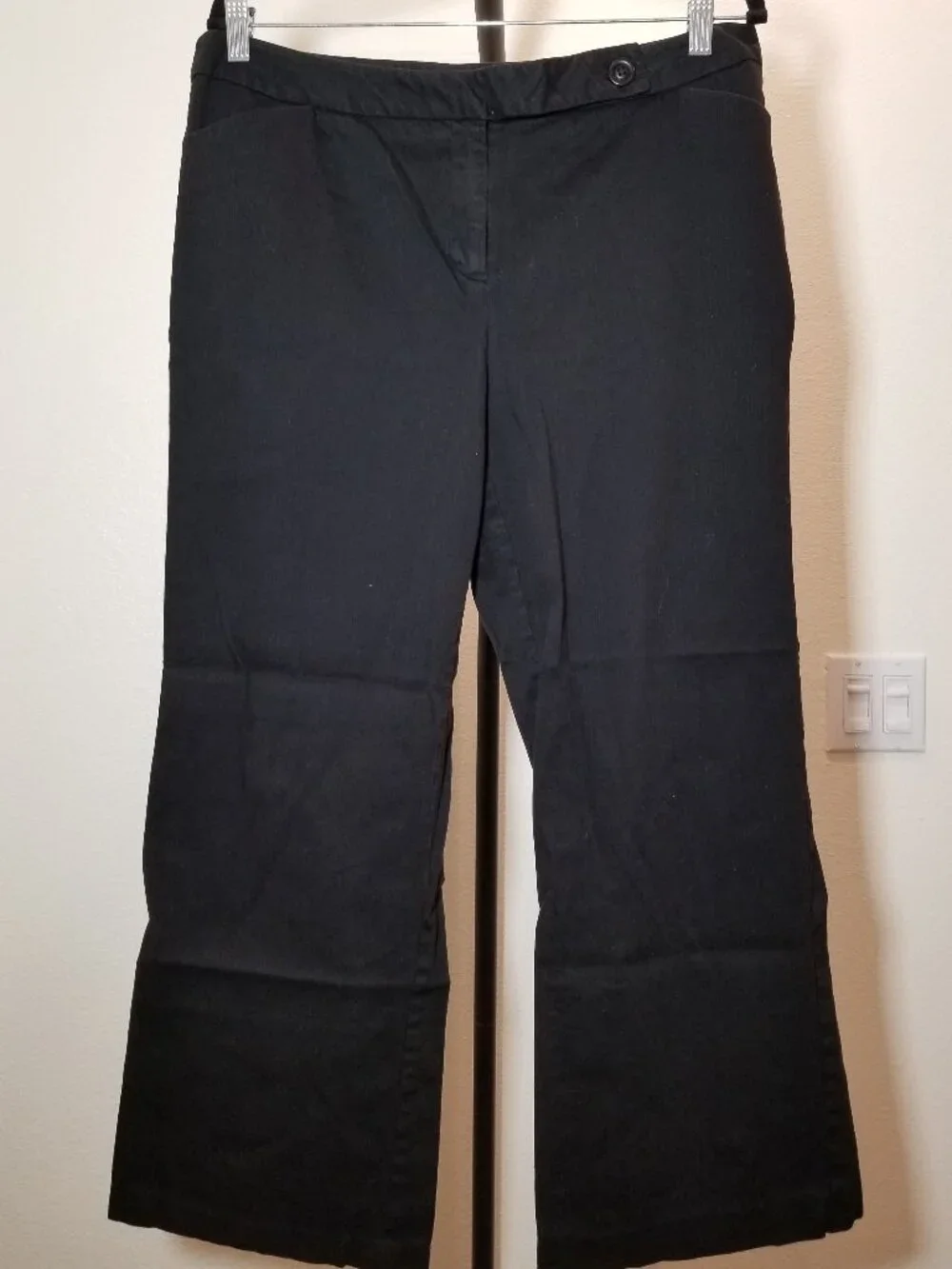 Nine‎ & Co Nine West Womens Sz 14 Wide Leg Black Pants Retro Business Party City